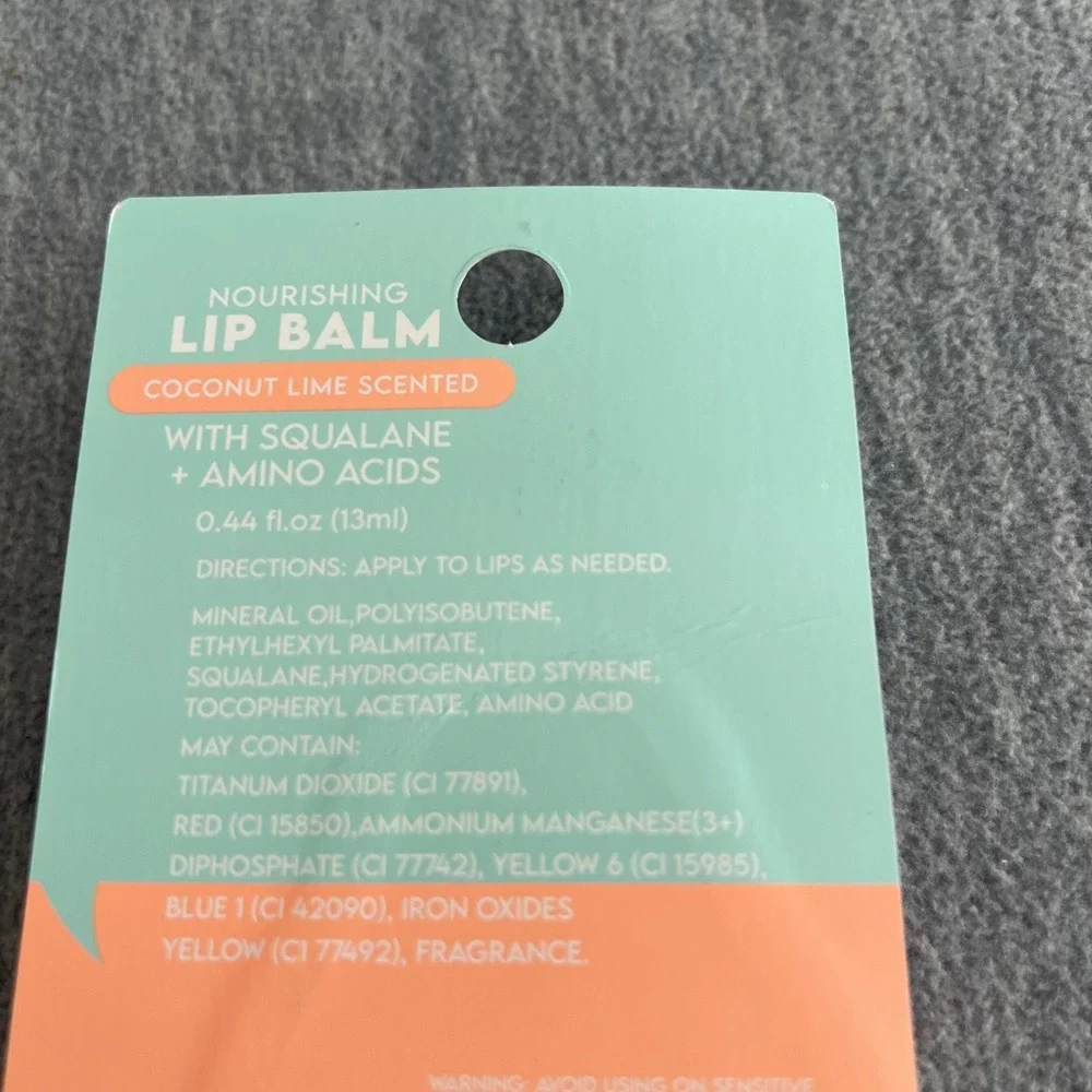 Beauty Impressions Nourishing Lip Balm‎ Coconut Lime Viral TikTok Squalane New